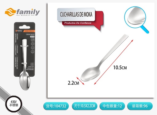 [317104732] Cucharillas de moka 6 piezas 10.5 - Utensilios de mesa