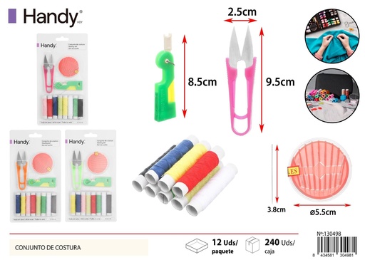 [130498] Conjunto de costura con 8PC de pasador de costura y tijeras - Herramientas de costura
