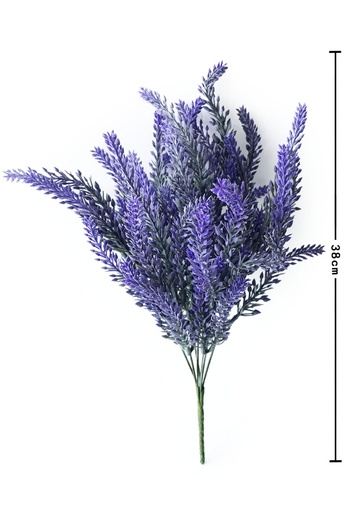 [6103009-630280] Lavanda artificial de 7 ramas 49 cabezas para decoración