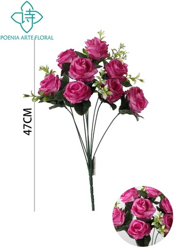 [6101101紫色] Ramo de flores de perlitas 9 - Flores y decoraciones artificiales