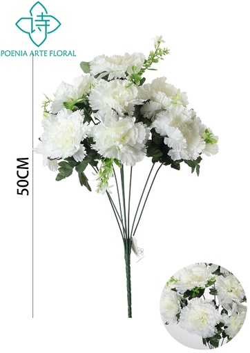[6101104红色] Ramo de 9 cabeza clavel - Decoración floral