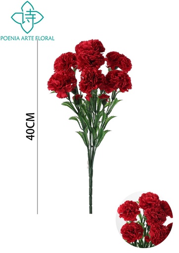 [630653ROJO] Ramillete de clavel 45cm para decoración