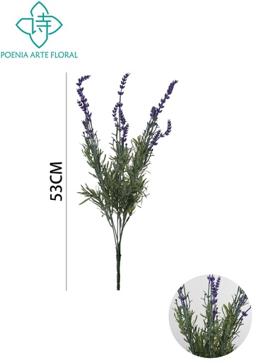 [630999] Ramillete de lavanda de tallo largo 53cm para decoración