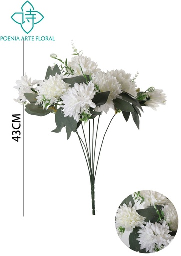 [631098白] Ramo de flores artificiales 43cm - Nuevos productos