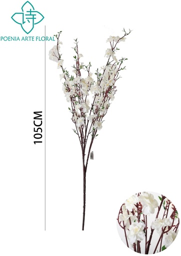 [631113白] Ramo de flores cerezo grande 105 cm - Ramos decorativos