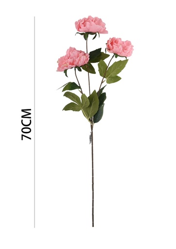 [631114ROSA] Rama de peonías de 3 cabezas - Flores artificiales