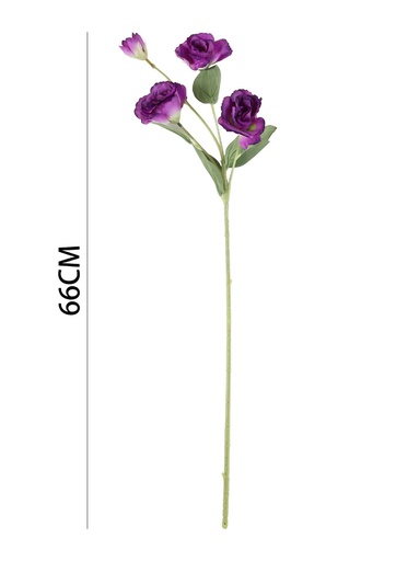 [631115MORADO] Ramillete de 4 cabezas de lisianthus 66cm para decoración