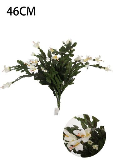 [631187] Cactus de Navidad con flores blancas 46cm