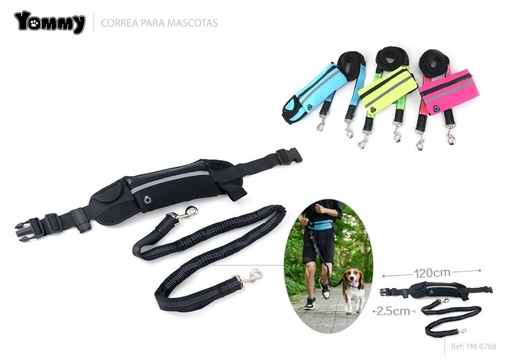 [YM0768] CORREA PARA MASCOTAS + BOLSA 2.5*120 cm - Accesorios de mascotas