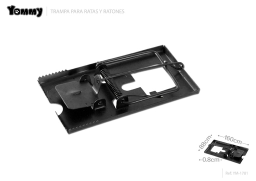 [YM1781] Trampa ratas 160x88x0.8mm - Accesorios de control de plagas