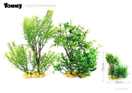 [YM2224] Planta acuática de plástico 18*6*23 cm - Accesorios para mascotas
