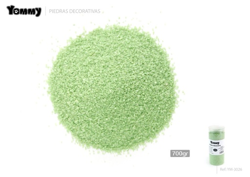 [YM3026] Arena verde pavo real decorativa para acuarios 700g - Decoración para acuarios