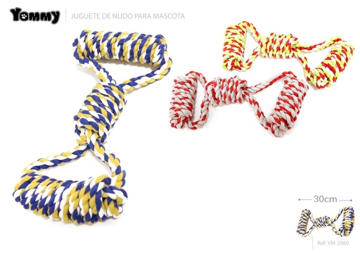[YM3960] Juguete nudo para mascotas de 30cm - Juguete de cuerda