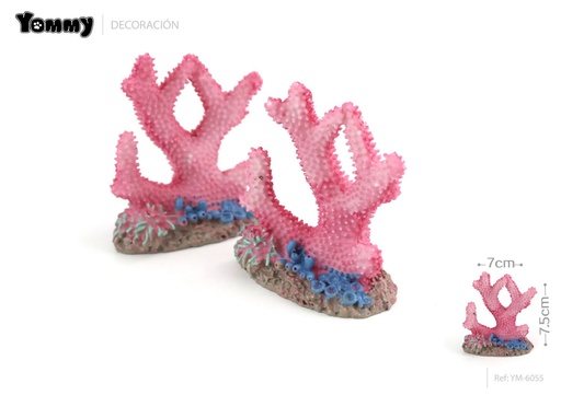 [YM6055] Decoración para acuario coral 7x3.5x7.5 cm - Decoración de acuarios