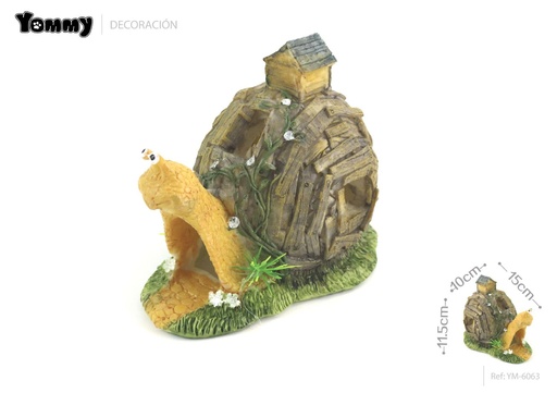 [YM6063] Decoración de acuario en forma de caracol 15x10x11.5 cm - Accesorios para acuarios