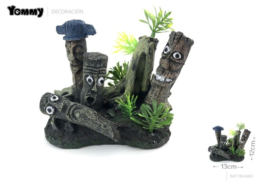 [YM6065] Decoración de acuario raíz de árbol 13x8x12 cm - Accesorios de acuario
