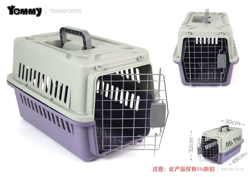 [YM7278] Transportín de mascotas (violeta) 48 x 32 x 30 cm - Transportes para mascotas