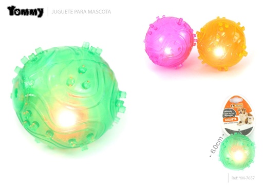 [YM7657] Juguete para mascotas TPR diámetro 6.0cm - Juguetes luminosos LED