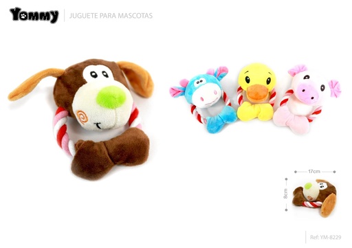 [YM8229] Juguete de peluche para mascotas 17x8cm