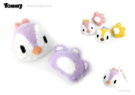 [YM8316] Juguete para gato pingüino con huellas (6-7cm) - Juguetes para gatos