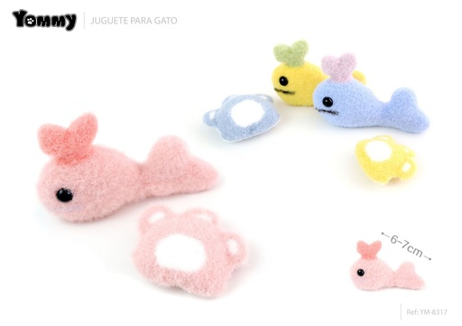 [YM8317] Juguete para gato delfín con huellas (6-7cm) - Juguetes para gatos