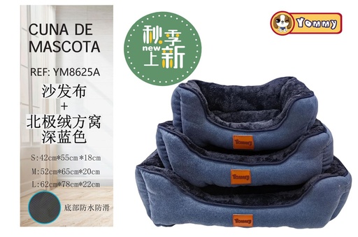 [YM8625D] Cuna de perro 3 piezas color negro - Camas para mascotas de lujo