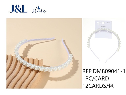 [DM809041-1] Diadema de perlitas blanca - Accesorios de moda