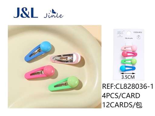 [CL828036-1] Bb clips 3.5CM 4PCS - Accesorios de cabello