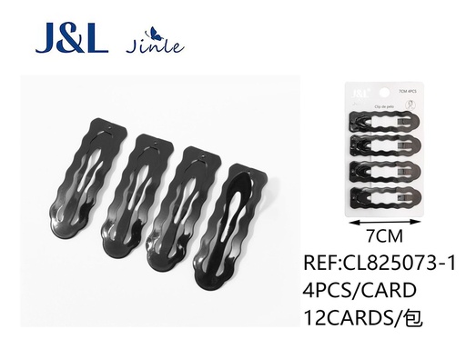 [CL825073-1] BB clip negro 7CM 4PCS - Accesorios de cabello