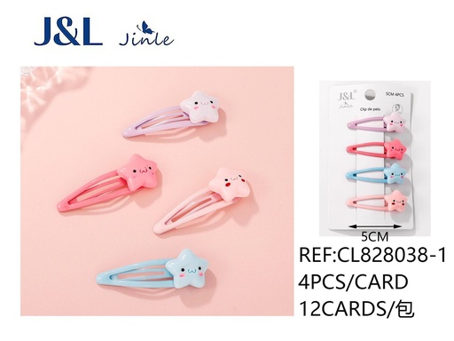 [CL828038-1] BB clips 5cm 4pcs para peinados de niñas