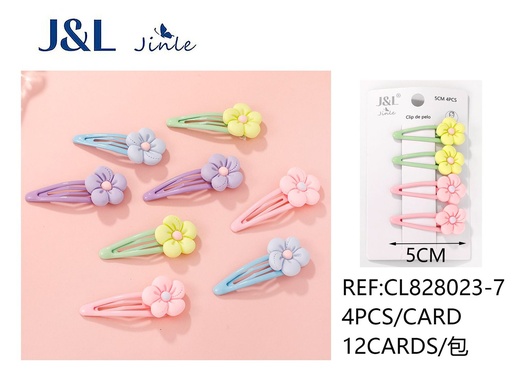 [CL828023-7] Set de clips BB para niñas, 5CM, 4 piezas