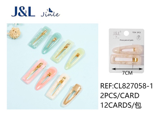 [CL827058-1] Set de clips 2 piezas 7 cm - Accesorios para el cabello