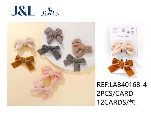 [LA840168-4] Clip con lazo de tela en 2 piezas - Accesorios para el cabello