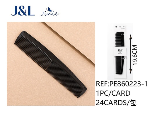 [PE860223-1] Peine plano, 4.2x19.6cm, negro, herramienta para el cabello