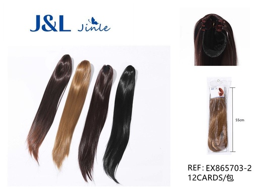 [EX865703-2] Extensiones de cabello con pinza larga recta para peinados