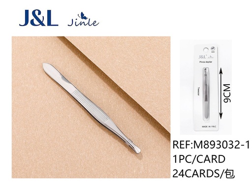 [M893032-1] Pinza de nariz de cabeza redonda 9cm de acero - Herramientas de belleza