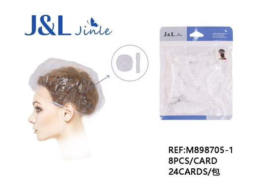 [M898705-1] Gorro desechable 8pcs, ideal para cuidado del cabello