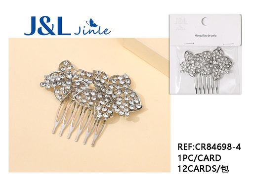 [CR84698-4] Peines para el cabello con diamantes de imitación para peinados elegantes