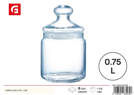 [180163585] Tarro liso 0.75L LUM - Botes y tarros de vidrio y cerámica