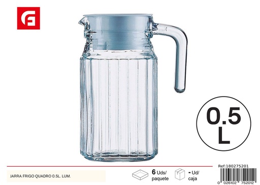 [180275201] Jarra de frigorífico QUADRO 0.5L LUM - Botellas y jaras de vidrio y cerámica