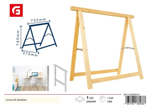 [135858816] Caballete de madera - Herramienta de arte y diseño