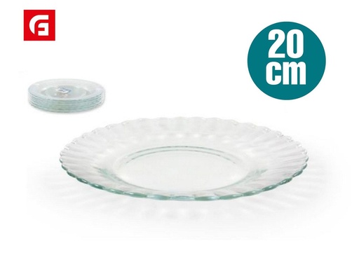 [180405339] Plato de cristal 20cm "Postrs Paris" - Productos de vidrio
