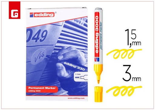 [153842715] Rotulador EDDING 3000 amarillo - Material escolar