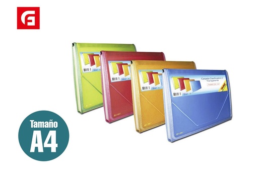 [202204863] Bolsa de archivos transparente A4 - Material de oficina