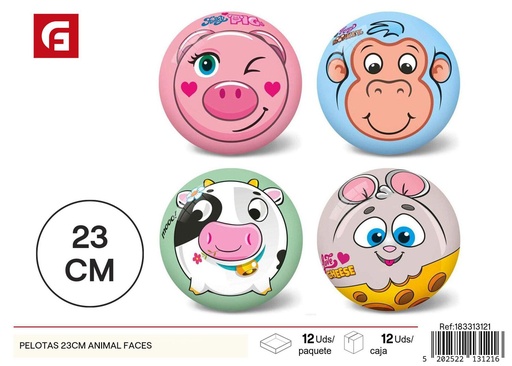 [183313121] Pelota animal faces 23cm - Juguetes temáticos