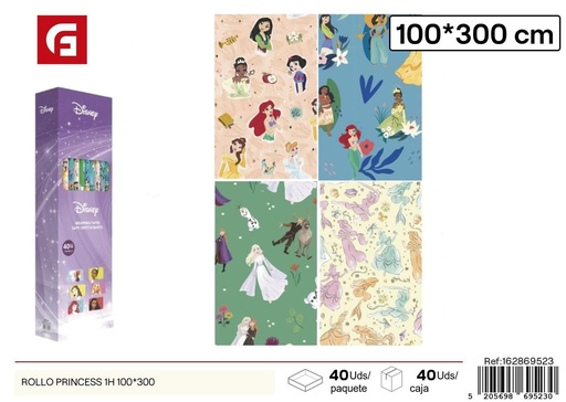[162869523] Rollo de papel de regalo Princesa 1H 100*300 - Material de festivo