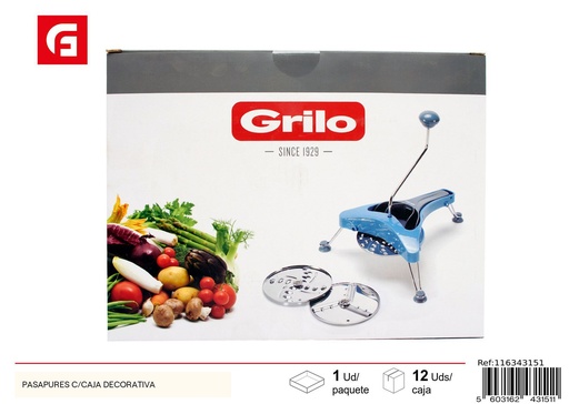 [116343151] Colador de acero inoxidable en caja decorativa - Utensilios de cocina