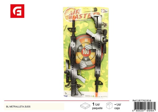 [187761916] Juguete pistola METRALLETA 2 unidades - Juguetes