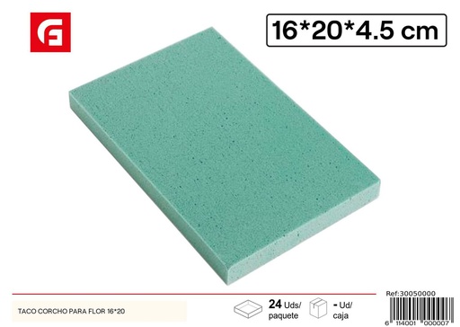 [30050000] Taco de corcho para flor 16*20 cm - Esponja para arreglos florales