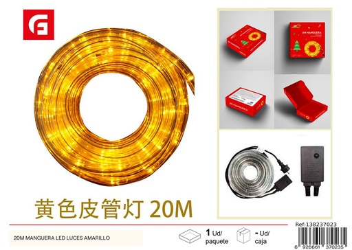 [138237023]  manguera LED amarilla 20m - Decoración navideña